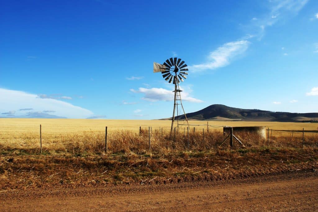 Brown and Black Wooden Wind Mill